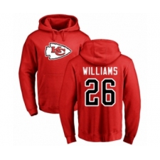 NFL Nike Kansas City Chiefs #26 Damien Williams Red Name & Number Logo Pullover Hoodie