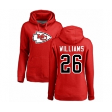 NFL Women's Nike Kansas City Chiefs #26 Damien Williams Red Name & Number Logo Pullover Hoodie