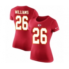 NFL Women's Nike Kansas City Chiefs #26 Damien Williams Red Rush Pride Name & Number T-Shirt