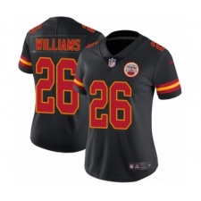 Women's Nike Kansas City Chiefs #26 Damien Williams Limited Black Rush Vapor Untouchable NFL Jersey