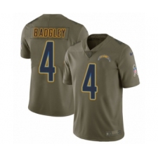 Youth Nike Los Angeles Chargers #4 Michael Badgley Limited Olive 2017 Salute to Service NFL Jersey