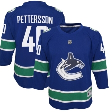 Youth Vancouver Canucks #40 Elias Pettersson Blue 2019-20 Home Replica Player Jersey