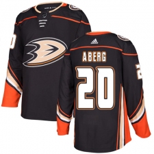 Men's Adidas Anaheim Ducks #20 Pontus Aberg Black Home Authentic Stitched NHL Jersey