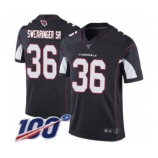 Men's Arizona Cardinals #36 D.J. Swearinger SR Black Alternate Vapor Untouchable Limited Player 100th Season Football Jersey