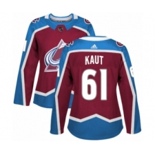 Women's Adidas Colorado Avalanche #61 Martin Kaut Premier Burgundy Red Home NHL Jersey