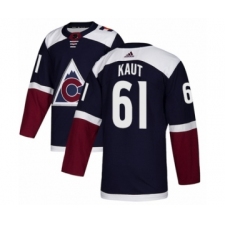 Youth Adidas Colorado Avalanche #61 Martin Kaut Authentic Navy Blue Alternate NHL Jersey