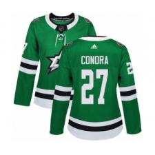 Women's Adidas Dallas Stars #27 Erik Condra Premier Green Home NHL Jersey