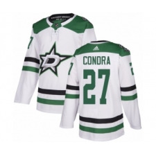 Youth Adidas Dallas Stars #27 Erik Condra Authentic White Away NHL Jersey