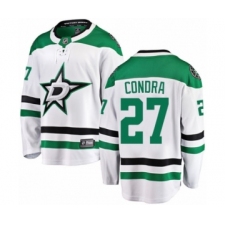Youth Dallas Stars #27 Erik Condra Authentic White Away Fanatics Branded Breakaway NHL Jersey