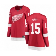 Women's Detroit Red Wings #15 Chris Terry Authentic Red Home Fanatics Branded Breakaway NHL Jersey