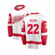 Men's Detroit Red Wings #22 Wade Megan Authentic White Away Fanatics Branded Breakaway NHL Jersey