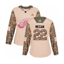 Women's Adidas Detroit Red Wings #22 Wade Megan Authentic Camo Veterans Day Practice NHL Jersey