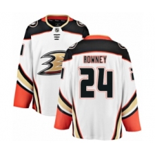 Youth Anaheim Ducks #24 Carter Rowney Authentic White Away Fanatics Branded Breakaway NHL Jersey