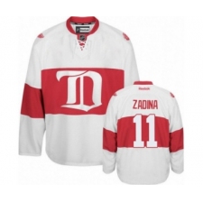 Men's Reebok Detroit Red Wings #11 Filip Zadina Premier White Third NHL Jersey