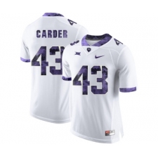 TCU Horned Frogs 43 Tank Carder White Print College Football Limited Jersey