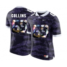TCU Horned Frogs 69 Aviante Collins Purple With Portrait Print College Football Limited Jersey