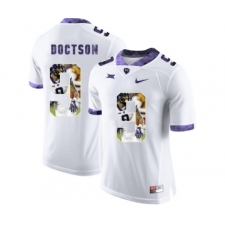 TCU Horned Frogs 9 Josh Doctson White With Portrait Print College Football Limited Jersey