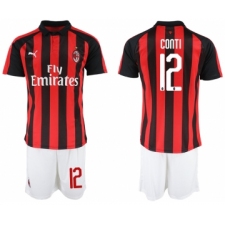 2018-19 AC Milan 12 CONTI Home Soccer Jersey