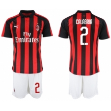 2018-19 AC Milan 2 CALABRIA Home Soccer Jersey