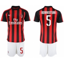 2018-19 AC Milan 5 BONAVENTURA Home Soccer Jersey