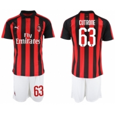 2018-19 AC Milan 63 CUTRONE Home Soccer Jersey