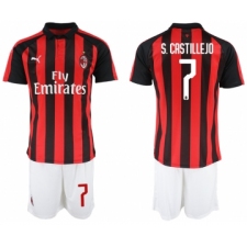 2018-19 AC Milan 7 S. CASTILLEJO Home Soccer Jersey