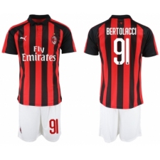 2018-19 AC Milan 91 BERTOLACCI Home Soccer Jersey