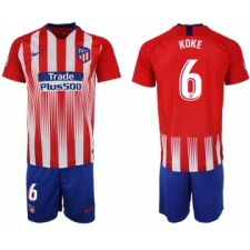 2018-19 Atletico Madrid 6 KOKE Home Soccer Jersey