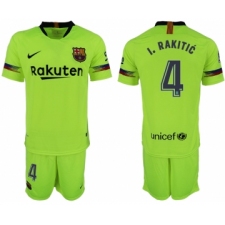 2018-19 Barcelona 4 I. RAKITIC Away Soccer Jersey