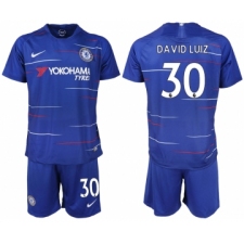 2018-19 Chelsea FC 30 DAVID LUIZ Home Soccer Jersey