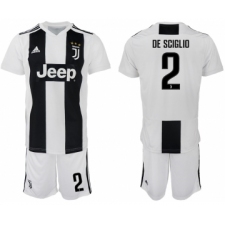 2018-19 Juventus FC 2 DE SCIGLIO Home Soccer Jersey