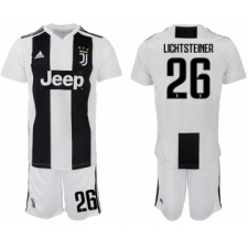 2018-19 Juventus FC 26 LICHTSTEINER Home Soccer Jersey