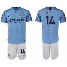 2018-19 Manchester City 14 BONY Home Soccer Jersey