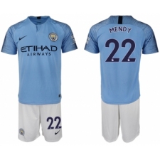 2018-19 Manchester City 22 MENDY Home Soccer Jersey