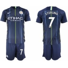 2018-19 Manchester City 7 STERLING Away Soccer Jersey
