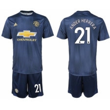 2018-19 Manchester United 21 ANDRE HERRERA Third Away Soccer Jersey