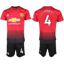 2018-19 Manchester United 4 JONES Home Soccer Jersey
