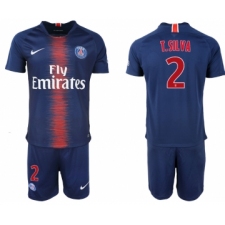 2018-19 Paris Saint-Germain 2 T.SILVA Home Soccer Jersey