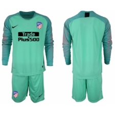 2018-19 Atletico Madrid Green Goalkeeper Long Sleeve Soccer Jersey