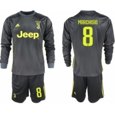 2018-19 Juventus 8 MARCHISIO Third Away Long Sleeve Soccer Jersey