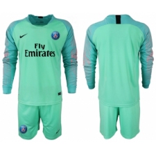 2018-19 Pari Saint-Germain Green Goalkeeper Long Sleeve Soccer Jersey