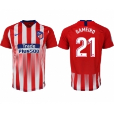 2018-19 Atletico Madrid 21 GAMEIRO Home Thailand Soccer Jersey