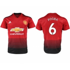 2018-19 Manchester United 6 POGBA Home Thailand Soccer Jersey
