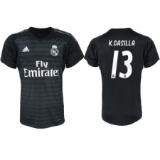 2018-19 Real Madrid 13 K.CASILLA Black Goalkeeper Soccer Jersey