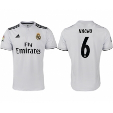 2018-19 Real Madrid 6 NACHO Home Thailand Soccer Jersey