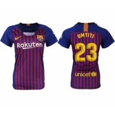 2018-19 Barcelona 23 UMTITI Home Women Soccer Jersey