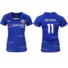 2018-19 Chelsea 11 DROGBA Home Women Soccer Jersey