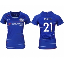 2018-19 Chelsea 21 MATIC Home Women Soccer Jersey