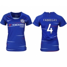 2018-19 Chelsea 4 FABREGAS Home Women Soccer Jersey