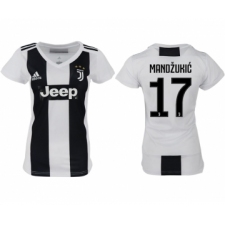 2018-19 Juventus 17 MANDZURIC Home Women Soccer Jersey